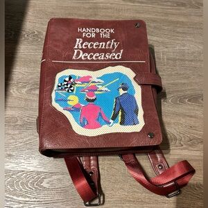 Loungefly Beetlejuice “Handbook for the Recently Deceased” Mini Backpack & Pin